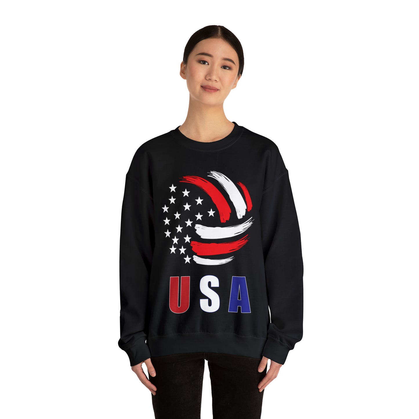 USA Volleyball Flag Crewneck Sweatshirt