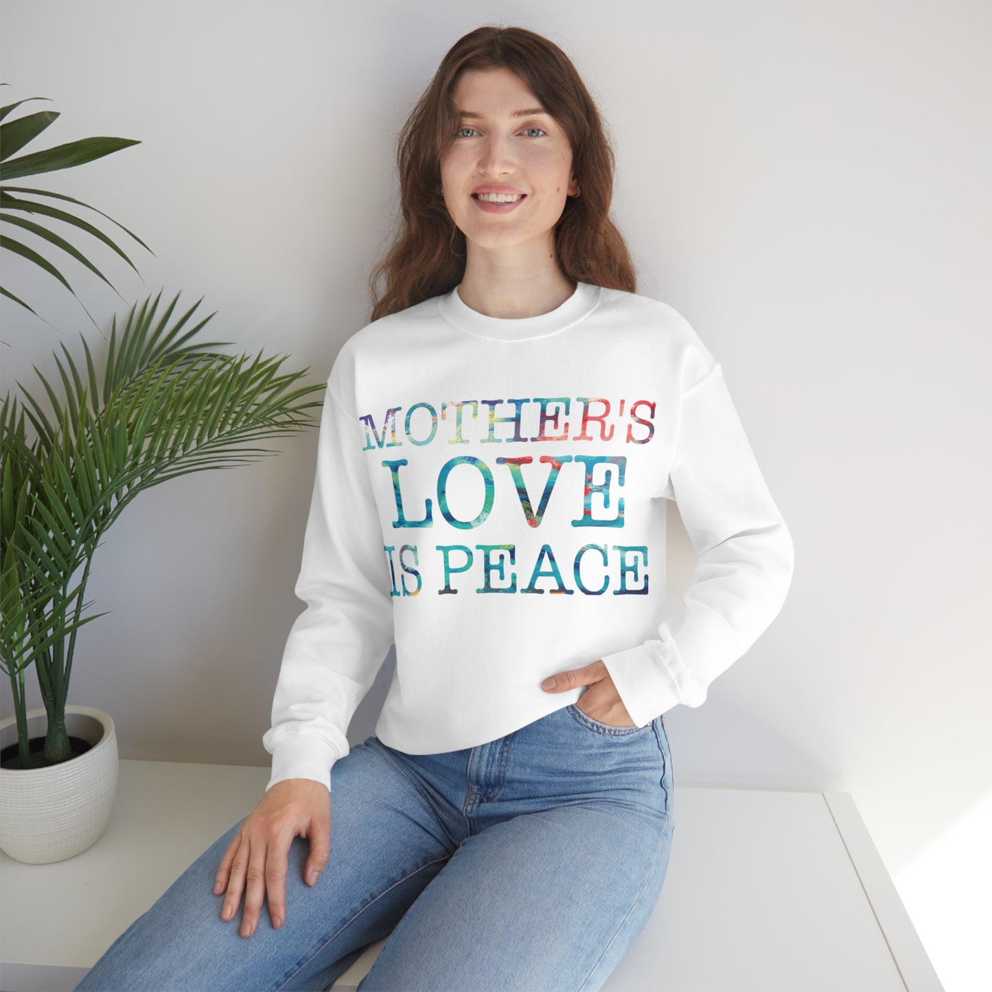 Mothers love is peace Crewneck Sweatshirt