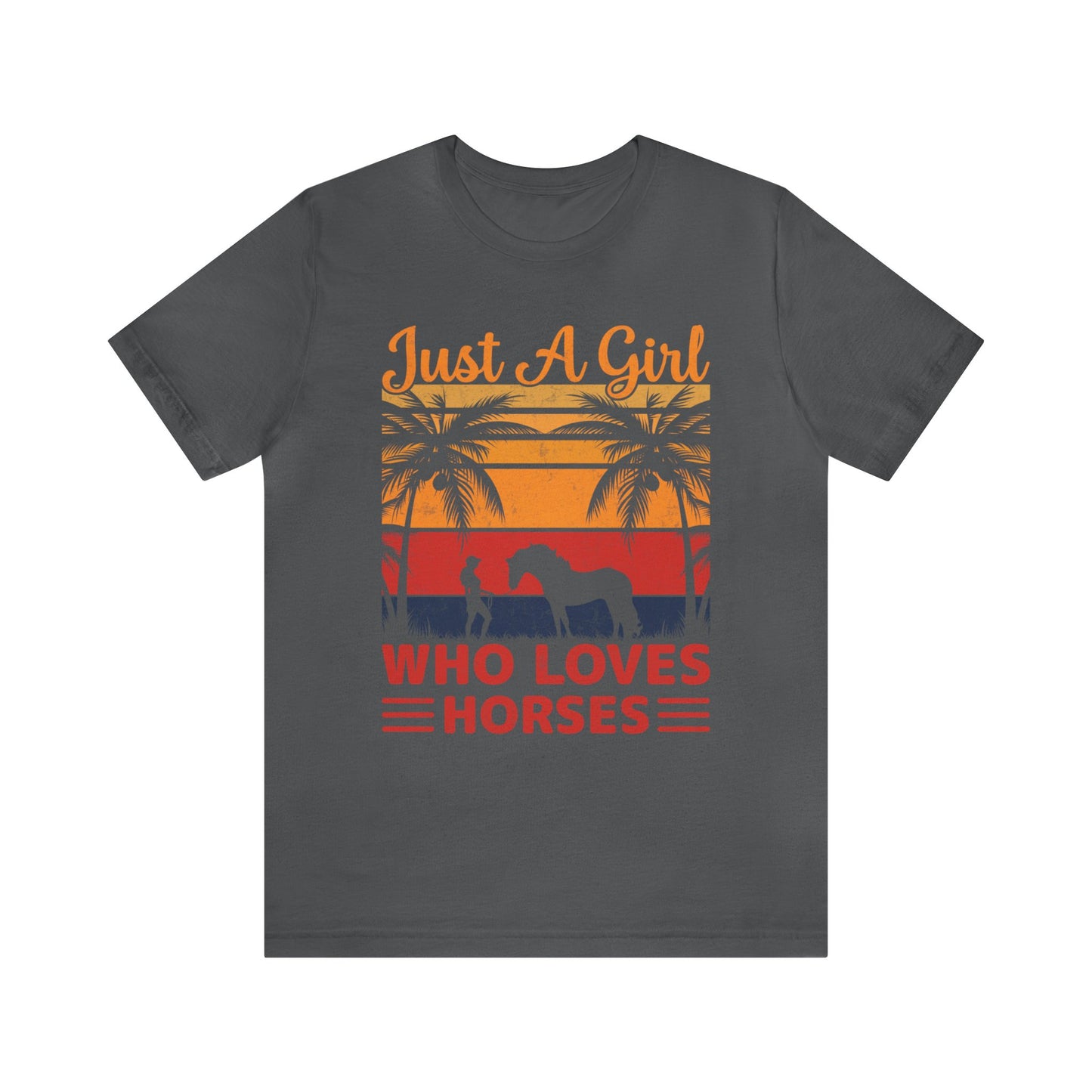 A girl who loves horses vintage T-Shirt