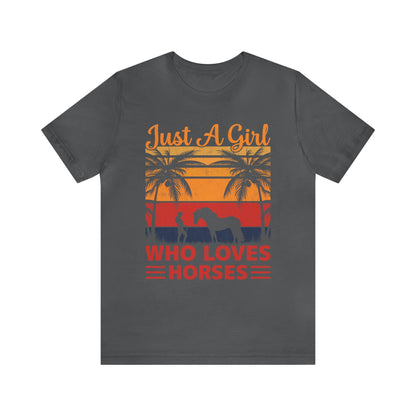 A girl who loves horses vintage T-Shirt