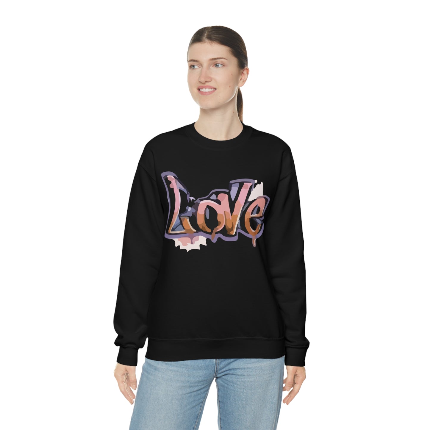 Cool love graffiti Crewneck Sweatshirt