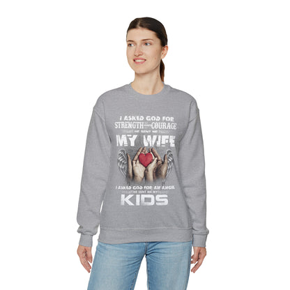 My wife and kids Crewneck Sweatshirt