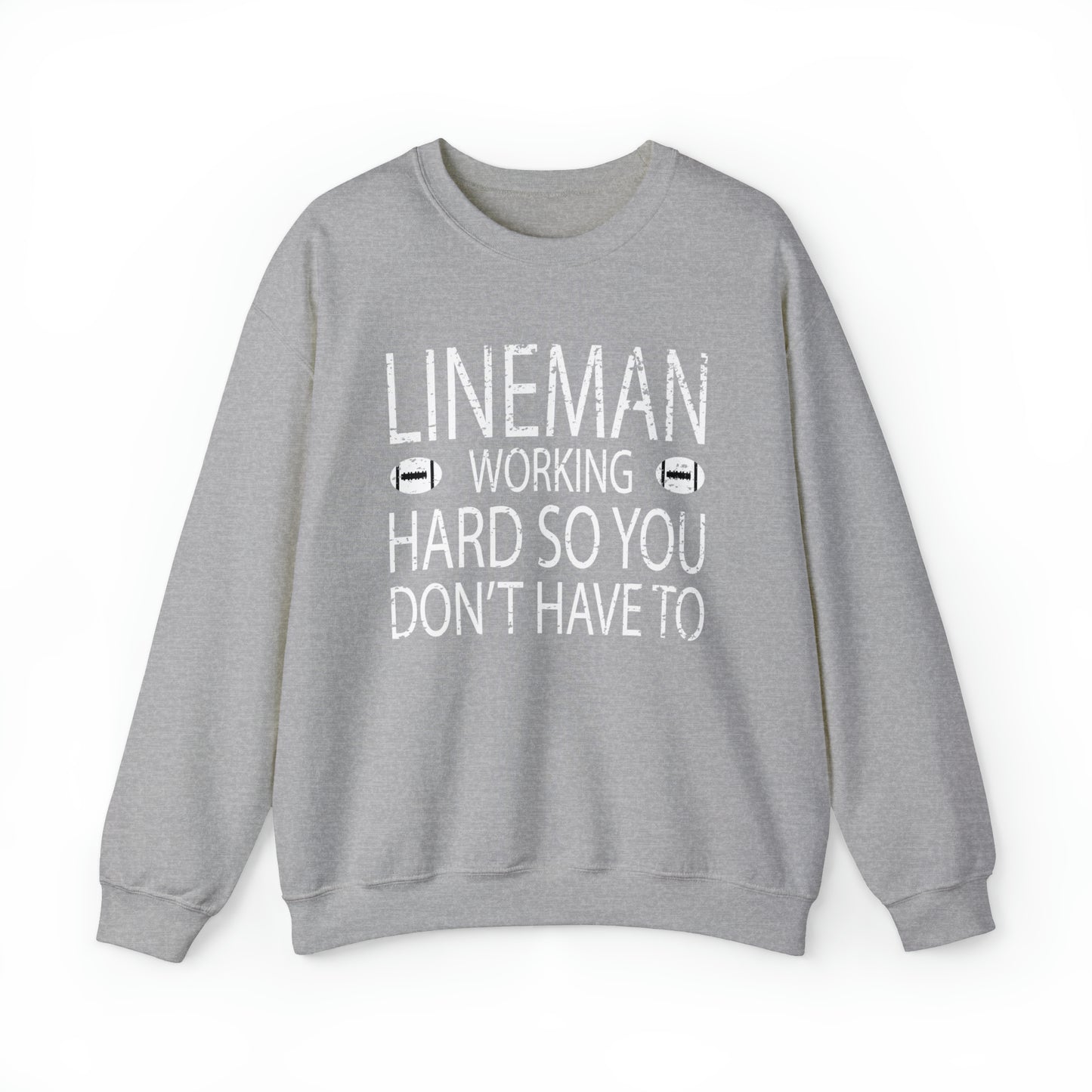 Lineman working hard Crewneck Sweatshirt