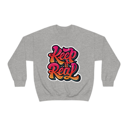 Keep it real colorful graffiti logo Crewneck Sweatshirt