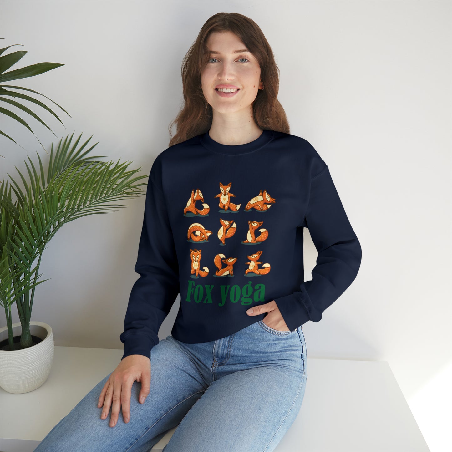 Fox yoga Crewneck Sweatshirt