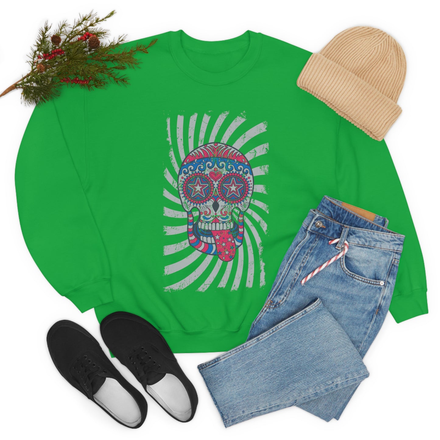 Hippie Skull Crewneck Sweatshirt