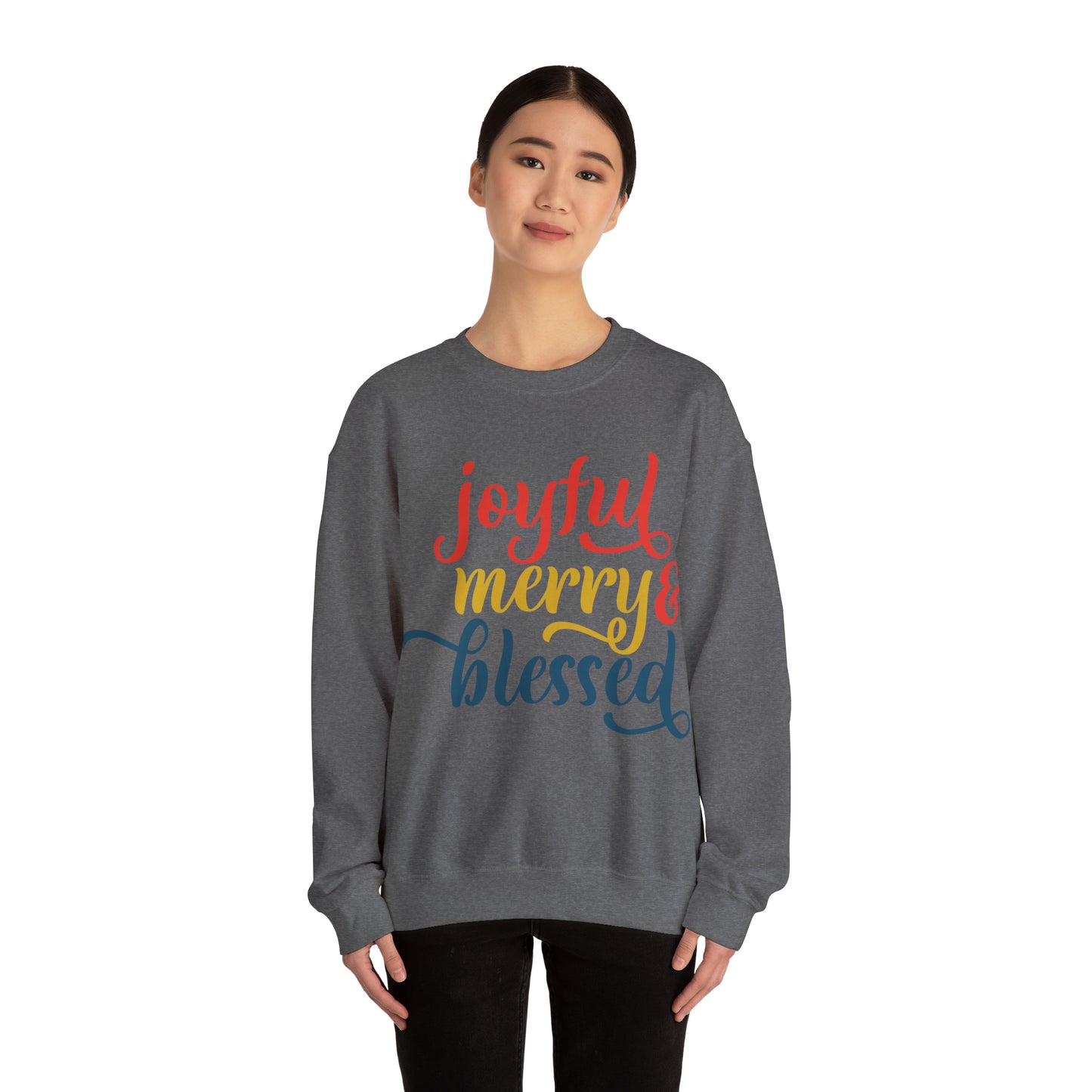 Joyful-Merry-blessed Christmas Crewneck Sweatshirt