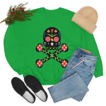 Day of the Dead Skull Crewneck Sweatshirt