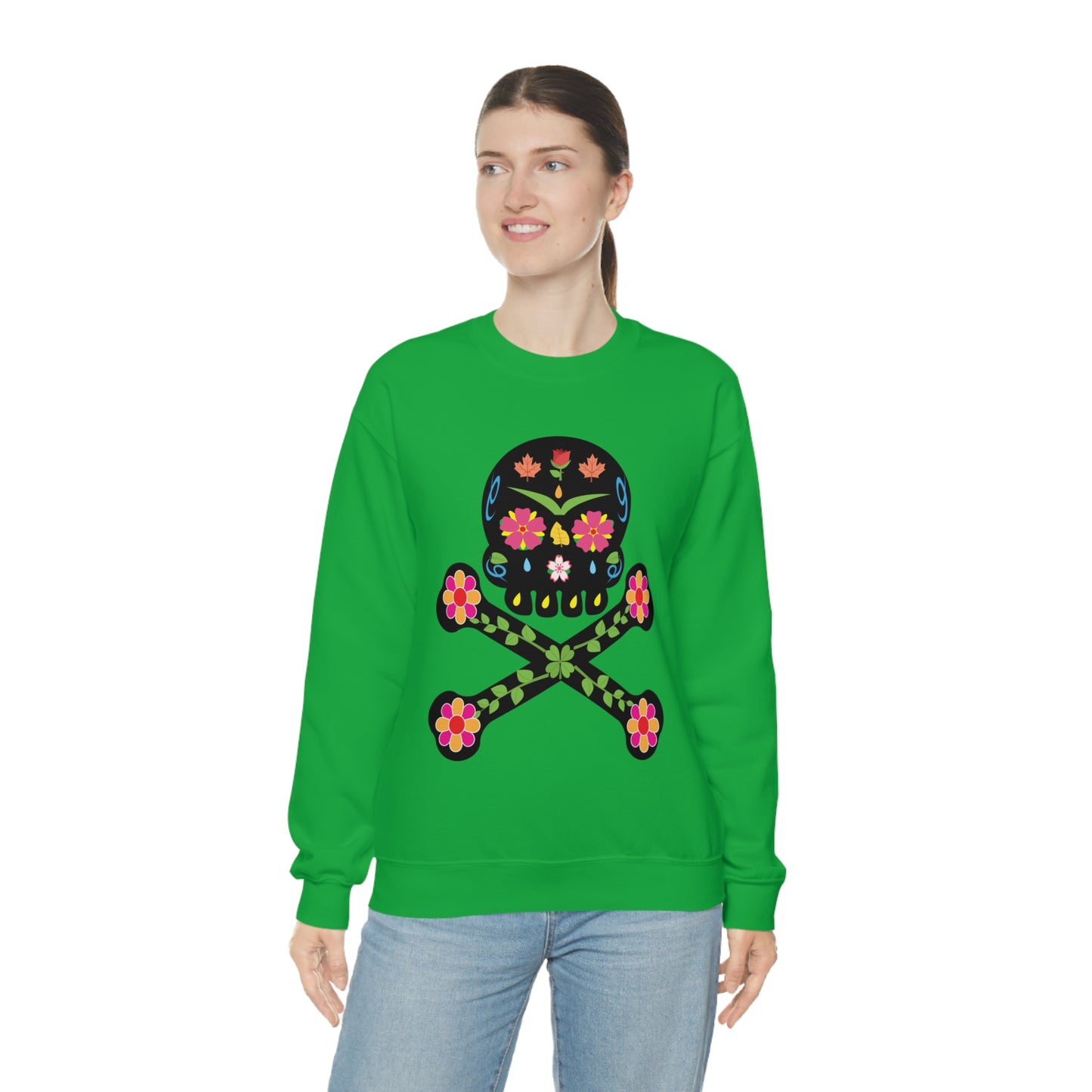 Day of the Dead Skull Crewneck Sweatshirt