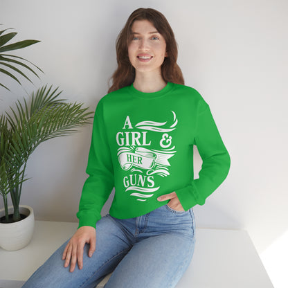 A Girl and Her Guns Crewneck Sweatshirt