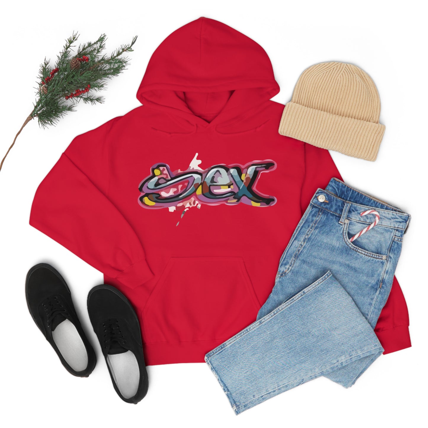 Sex colorful graffiti Hoodie