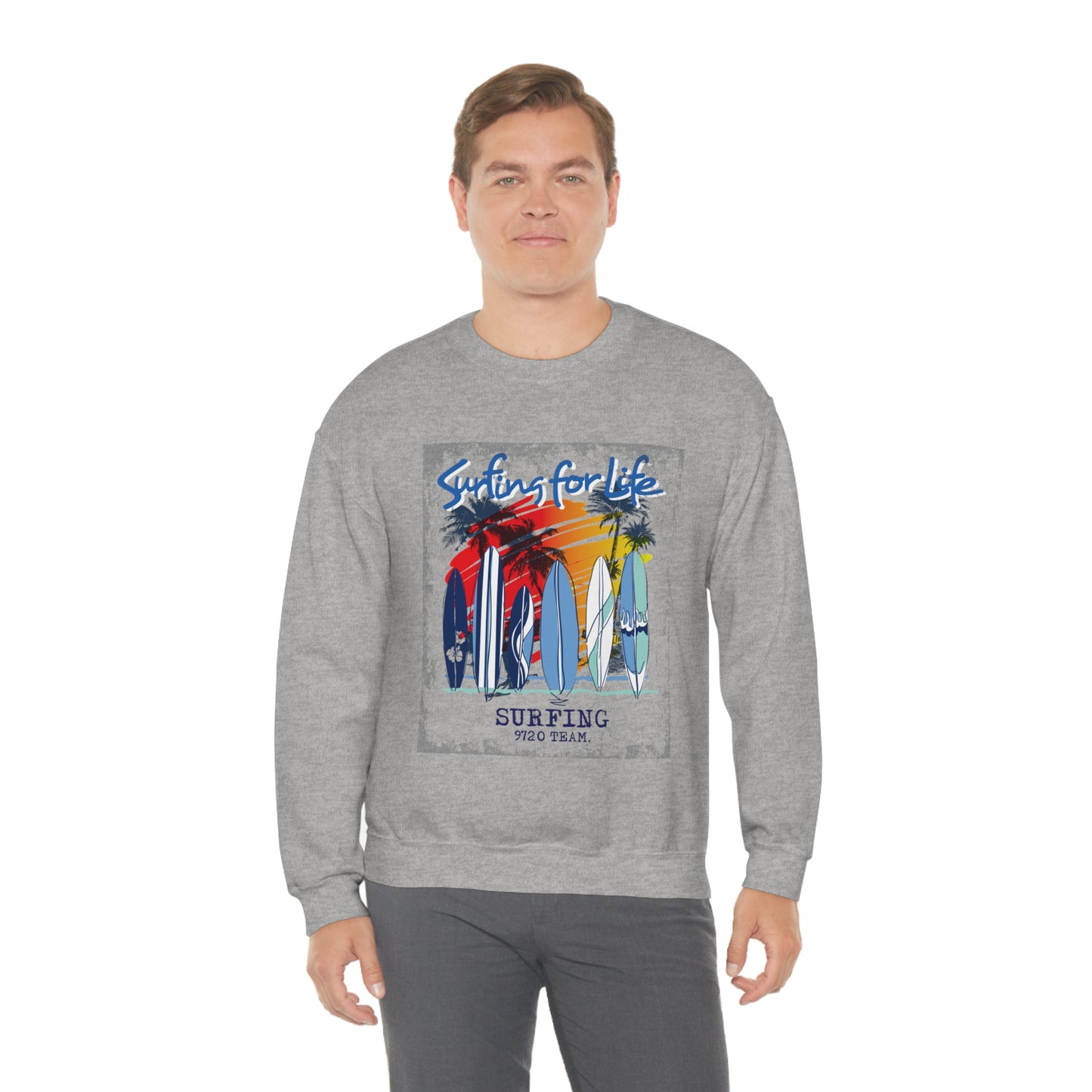 Surfing For Life Crewneck Sweatshirt