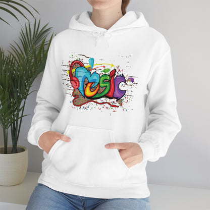 Music colorful graffiti Hoodie