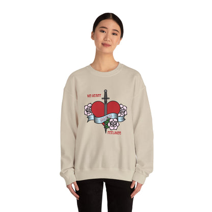 No heart feelings broken heart Crewneck Sweatshirt