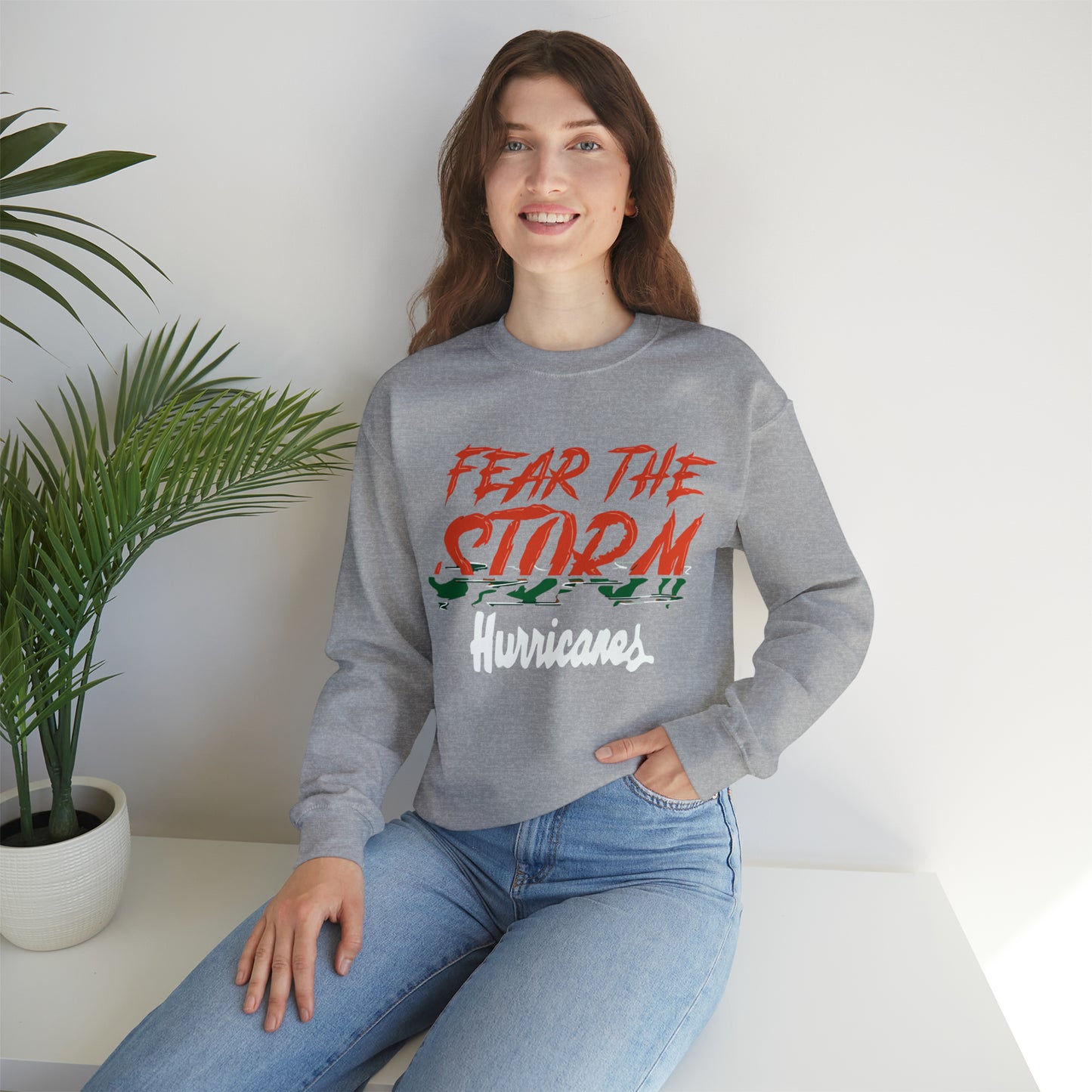 Fear the storm Hurricanes Crewneck Sweatshirt