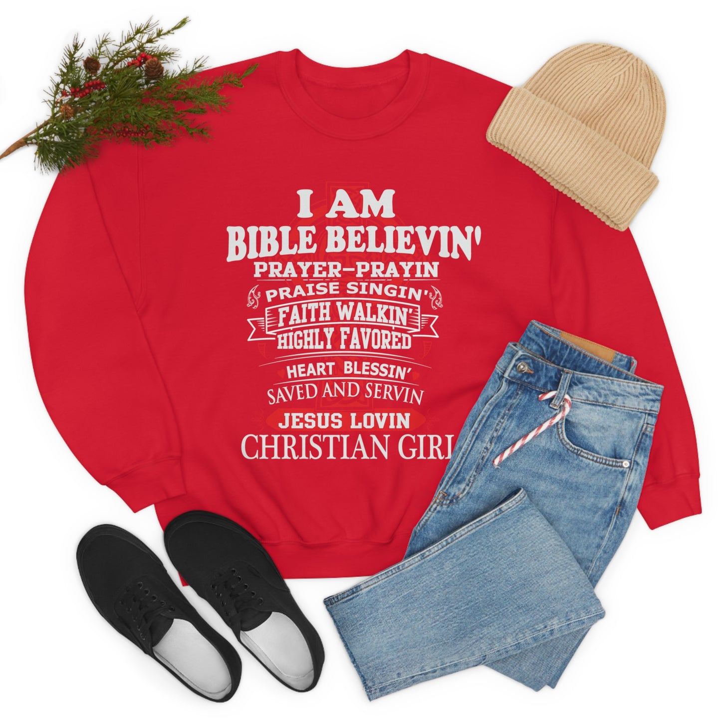 I Am a Christian Girl Crewneck Sweatshirt