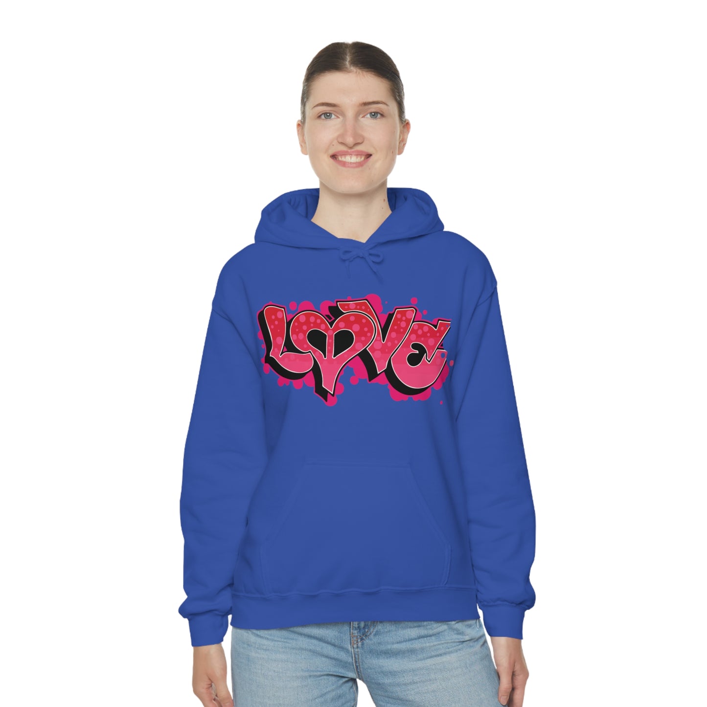 Peace and Love graffiti Hoodie