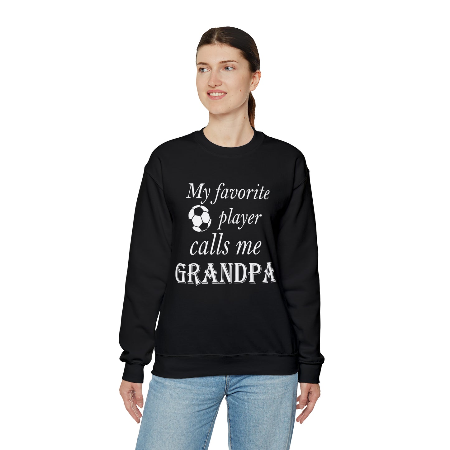 Grandpa Favorite Soccer Player Crewneck Sweatshirt