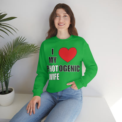 I love my pHOTogenic wife Crewneck Sweatshirt