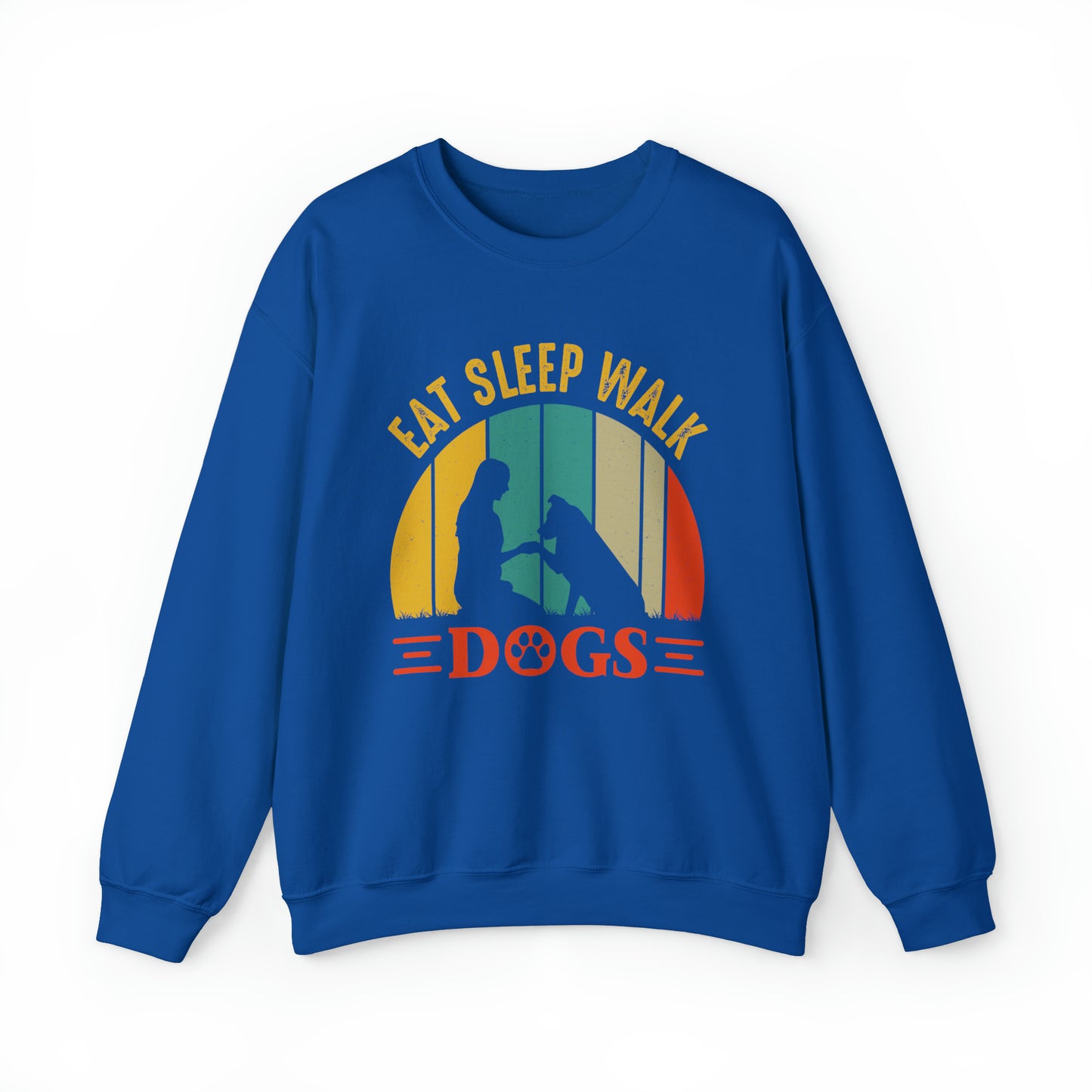 Eat sleep walk dogs vintage Crewneck Sweatshirt