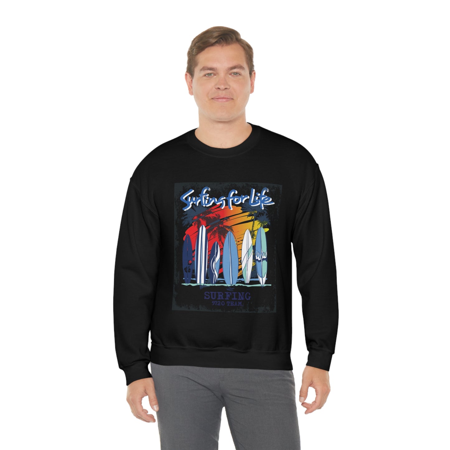 Surfing For Life Crewneck Sweatshirt