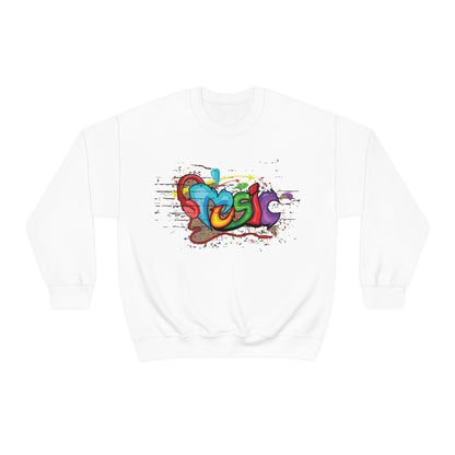 Music colorful graffiti Crewneck Sweatshirt