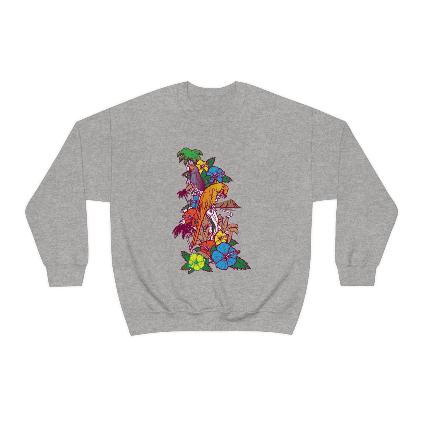 Parrot Jungle Floral Crewneck Sweatshirt