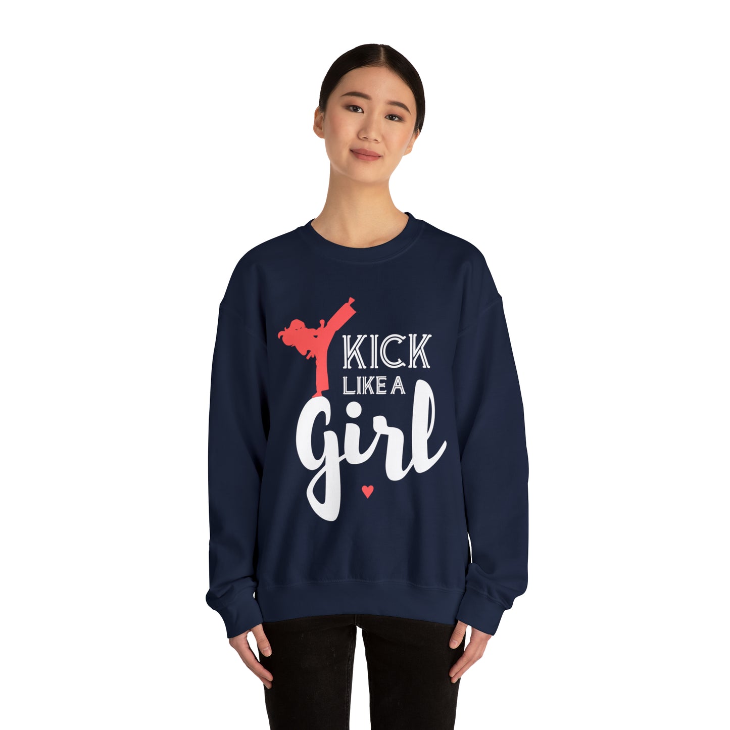 Kick Like A Girl Crewneck Sweatshirt