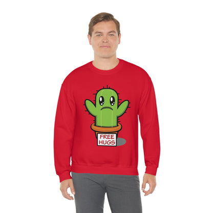 Free hugs sad cactus Crewneck Sweatshirt