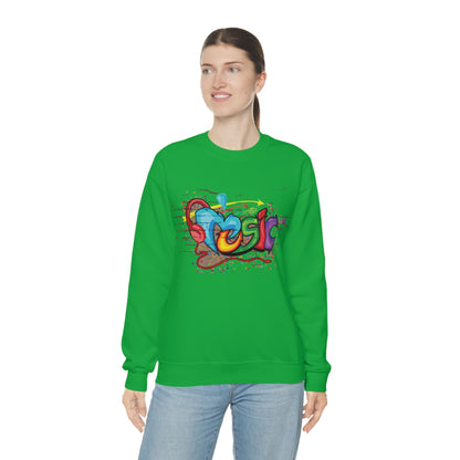 Music colorful graffiti Crewneck Sweatshirt