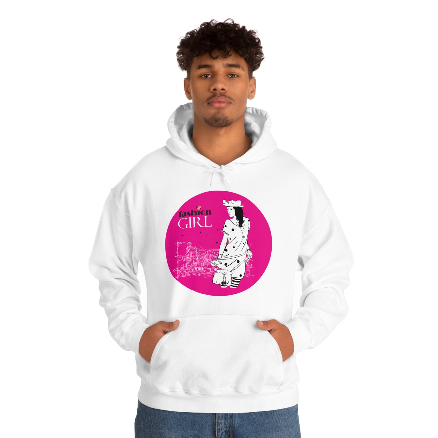 Pink Fashion girl Hoodie