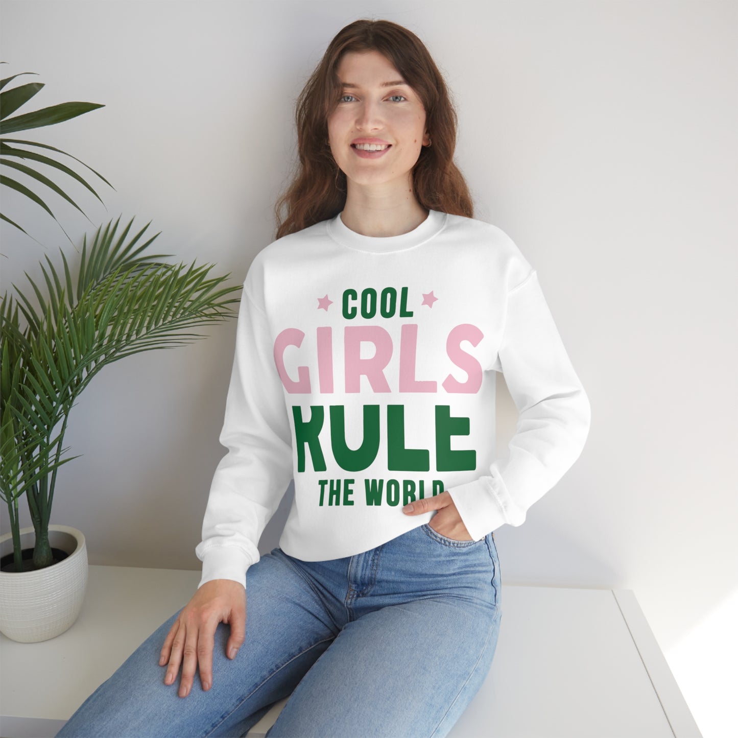 girls rule Crewneck Sweatshirt