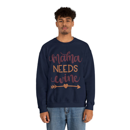 Mama_needs_wine Crewneck Sweatshirt