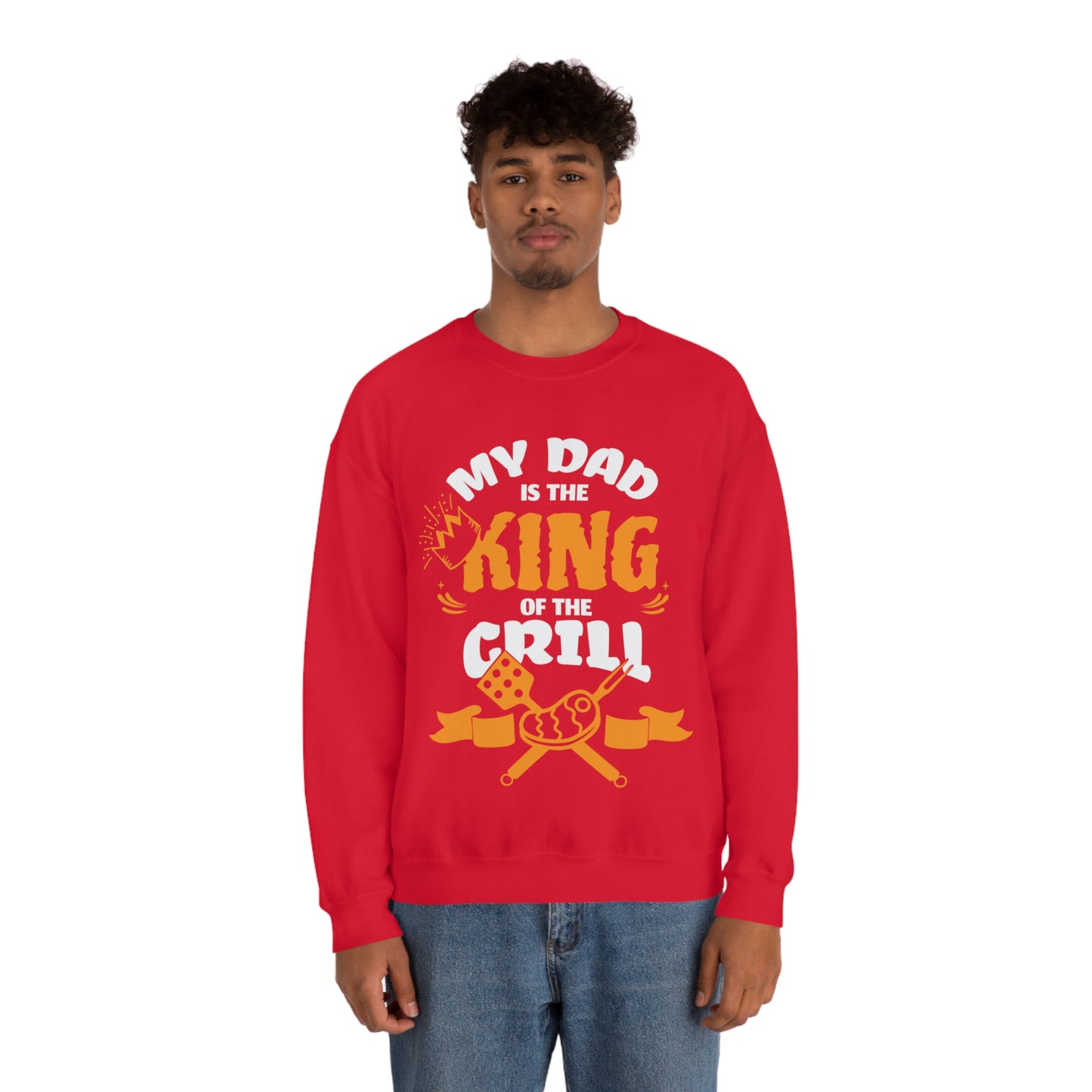 My Dad Is King Of The Grill Crewneck Sweatshirt