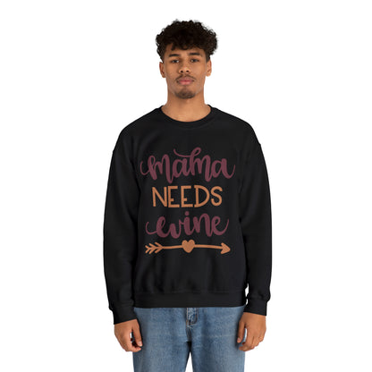 Mama_needs_wine Crewneck Sweatshirt