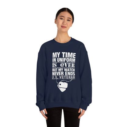 my time in uniform is over Crewneck Sweatshirt