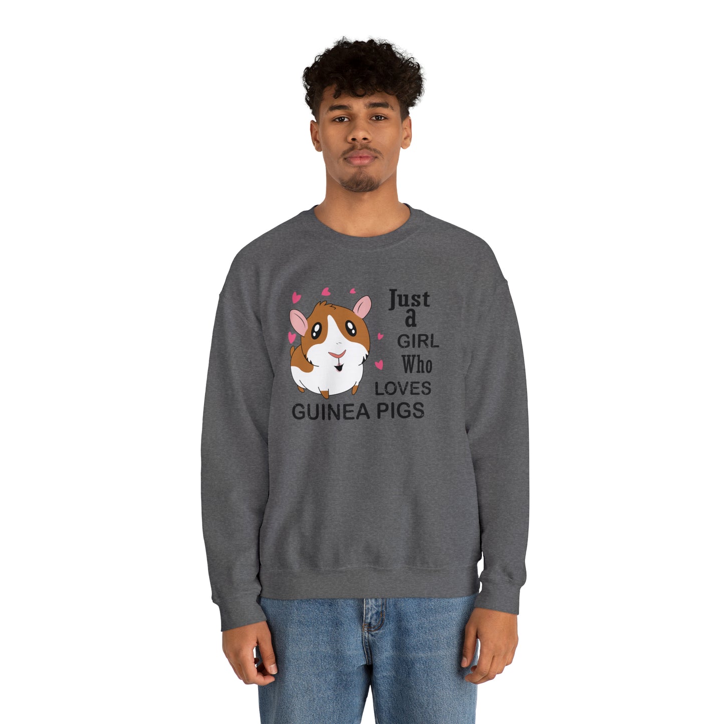 A girl who loves guinea pigs Crewneck Sweatshirt