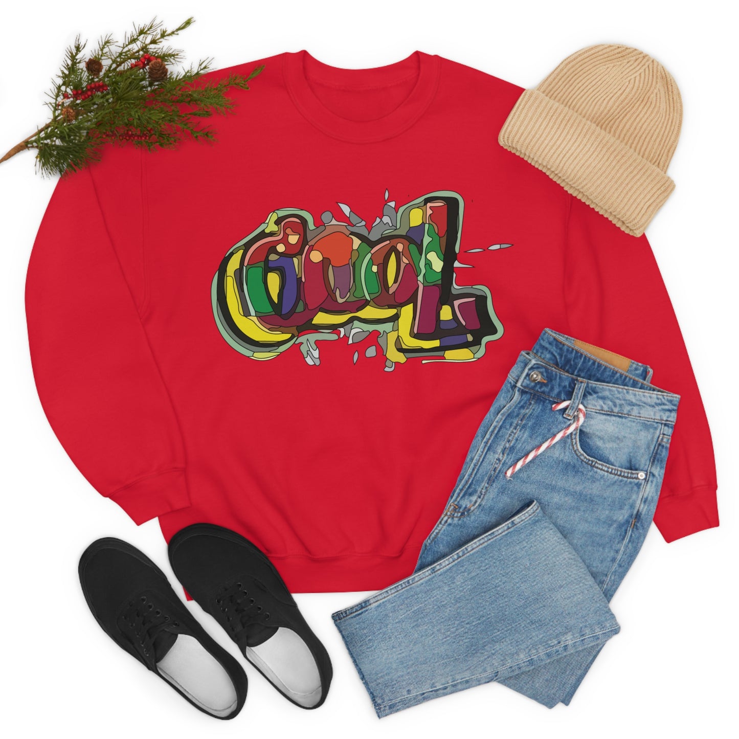 Colorful Cool graffiti Crewneck Sweatshirt