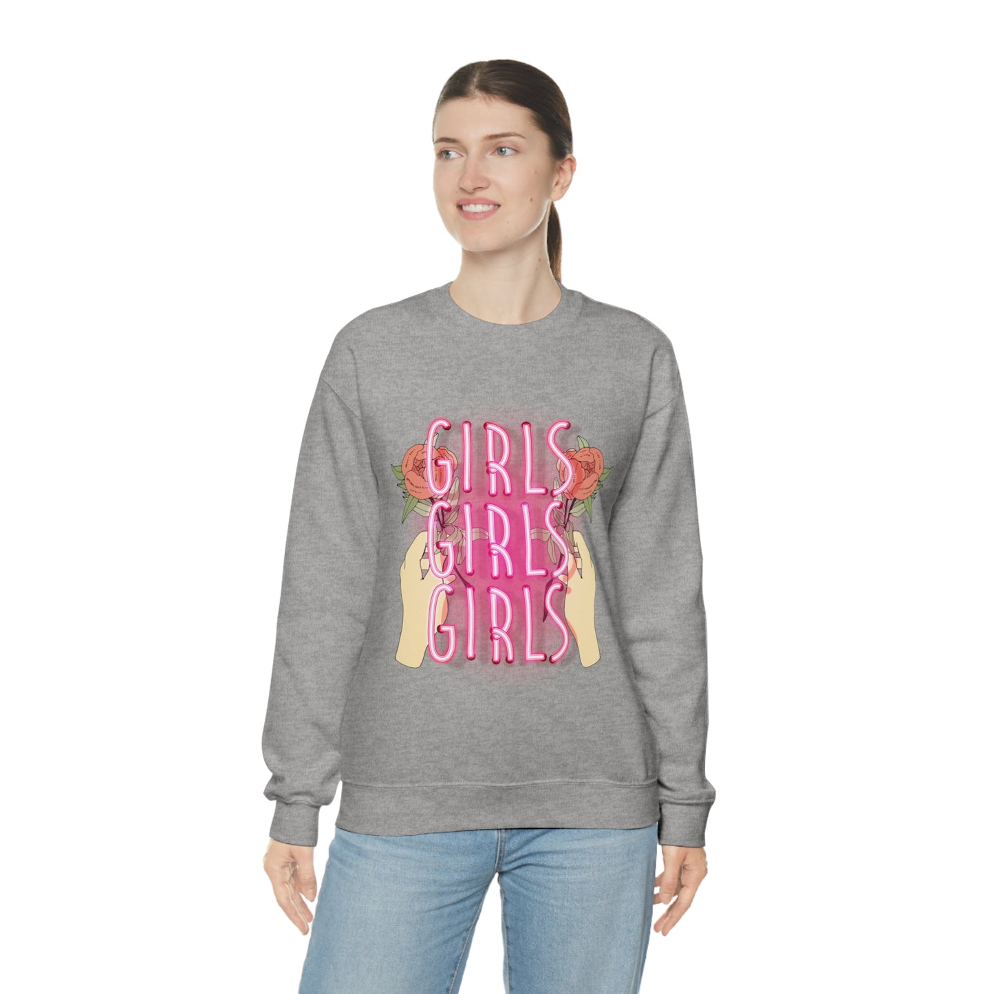 Girls Girls Girls Crewneck Sweatshirt