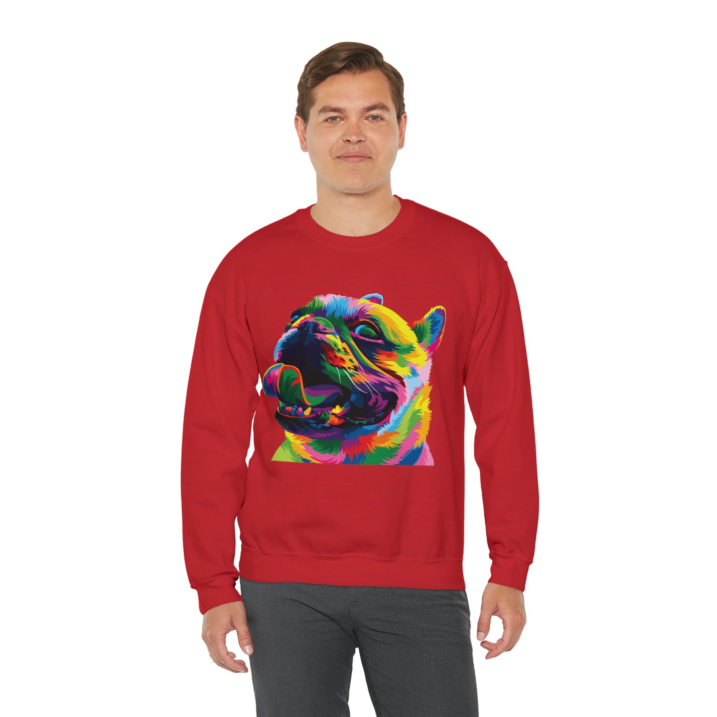 Colorful Dog Crewneck Sweatshirt