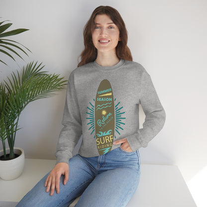 Surf Riding Summer Crewneck Sweatshirt