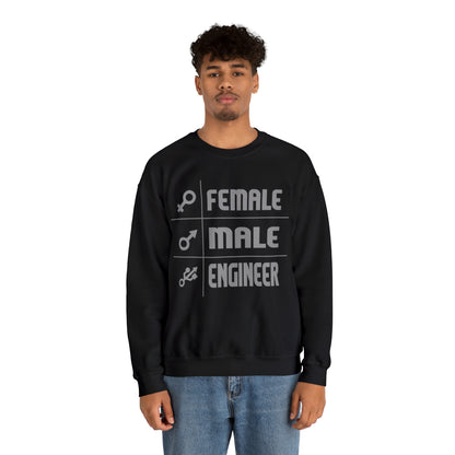 Female - male- engineer Crewneck Sweatshirt