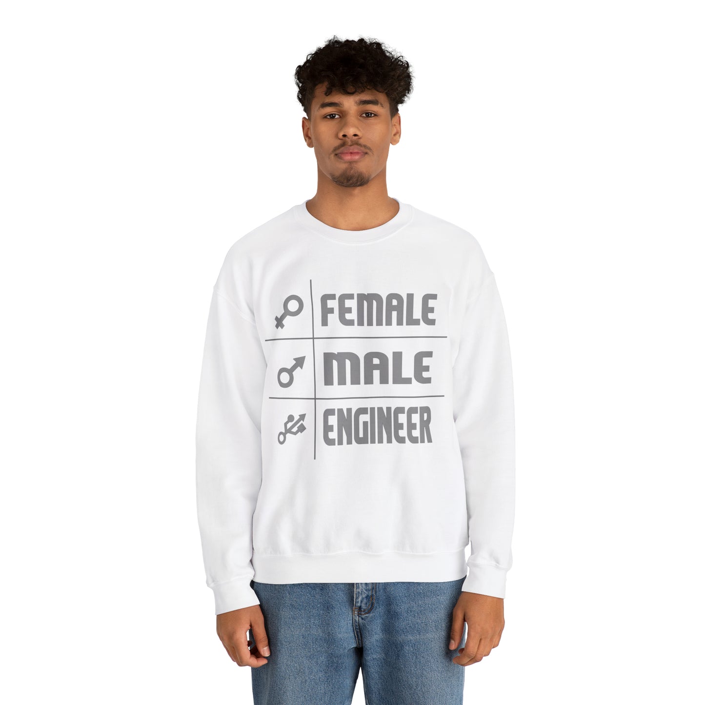 Female - male- engineer Crewneck Sweatshirt