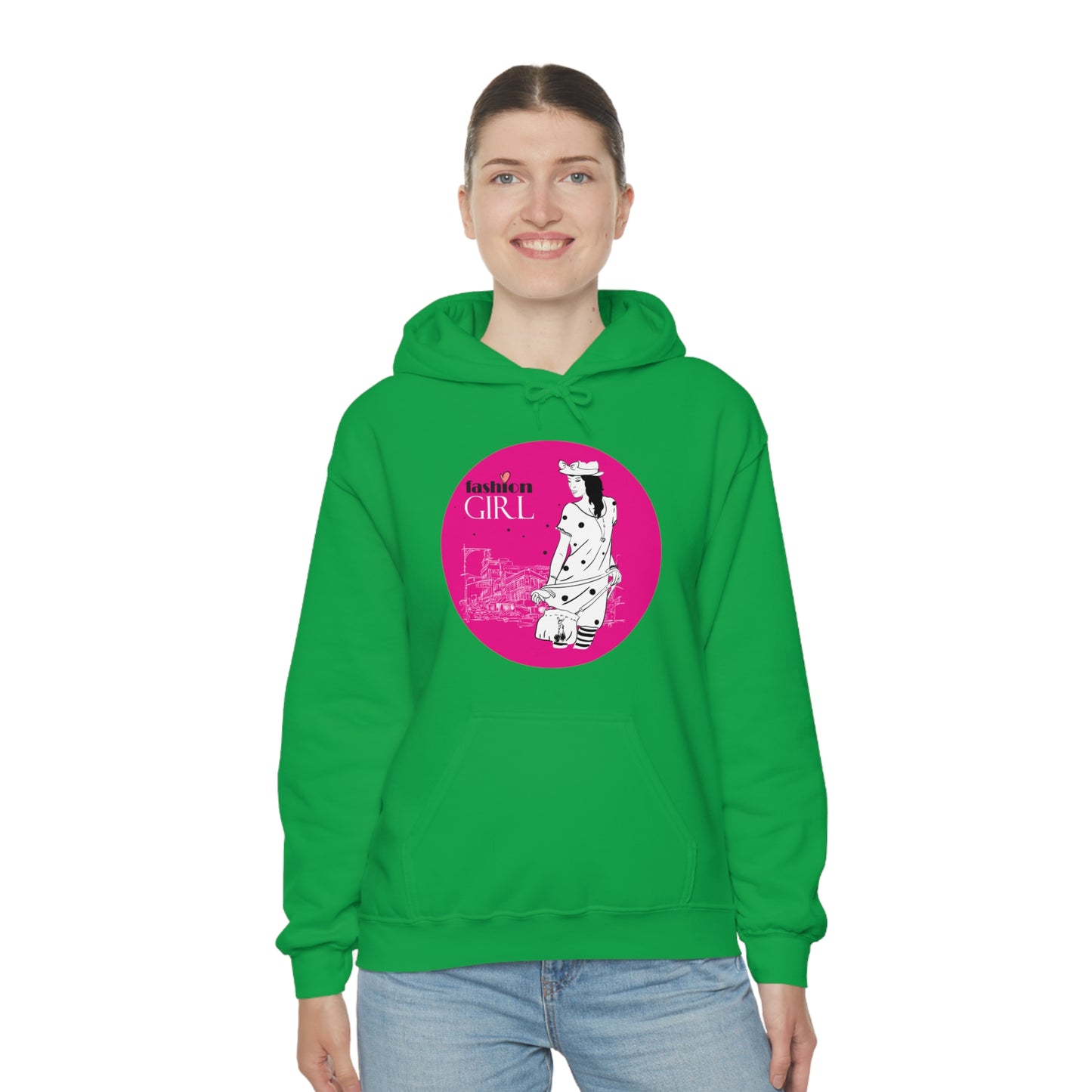 Pink Fashion girl Hoodie