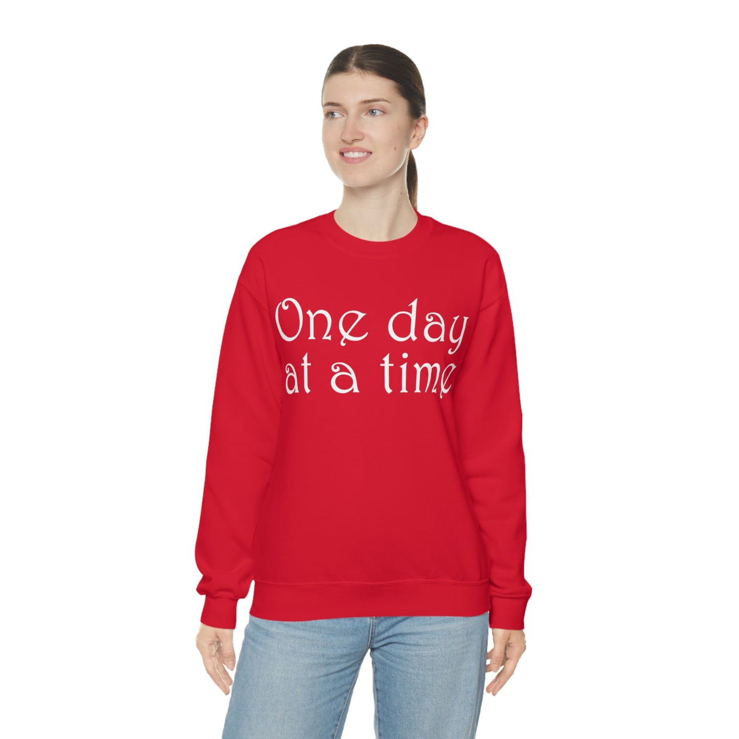 One-Day-at-a-time Crewneck Sweatshirt