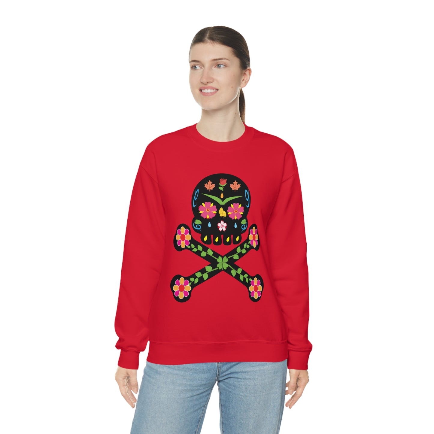 Day of the Dead Skull Crewneck Sweatshirt