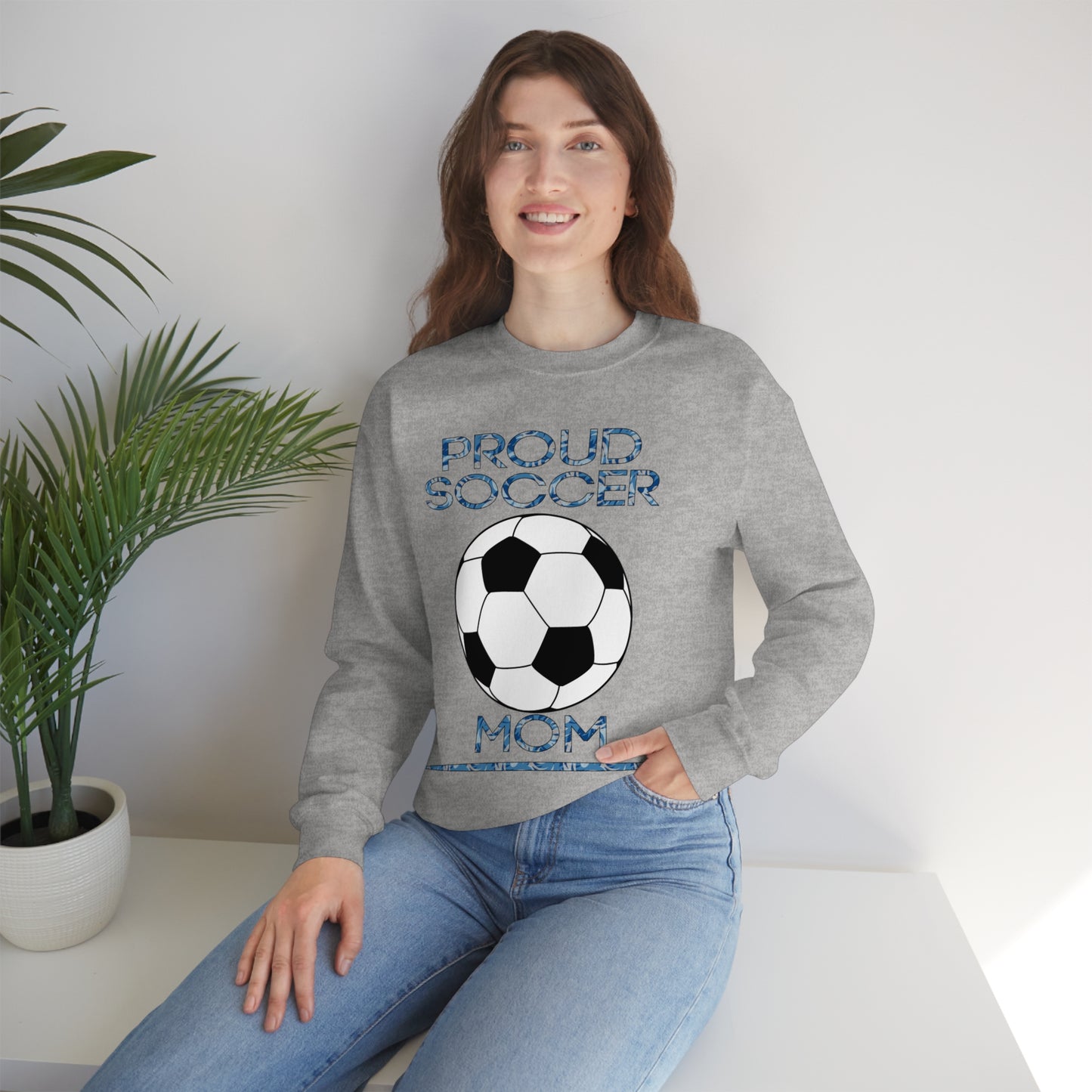 Proud-Soccer mom Crewneck Sweatshirt