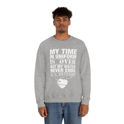 my time in uniform is over Crewneck Sweatshirt