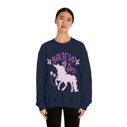 Unicorns_Believe Crewneck Sweatshirt