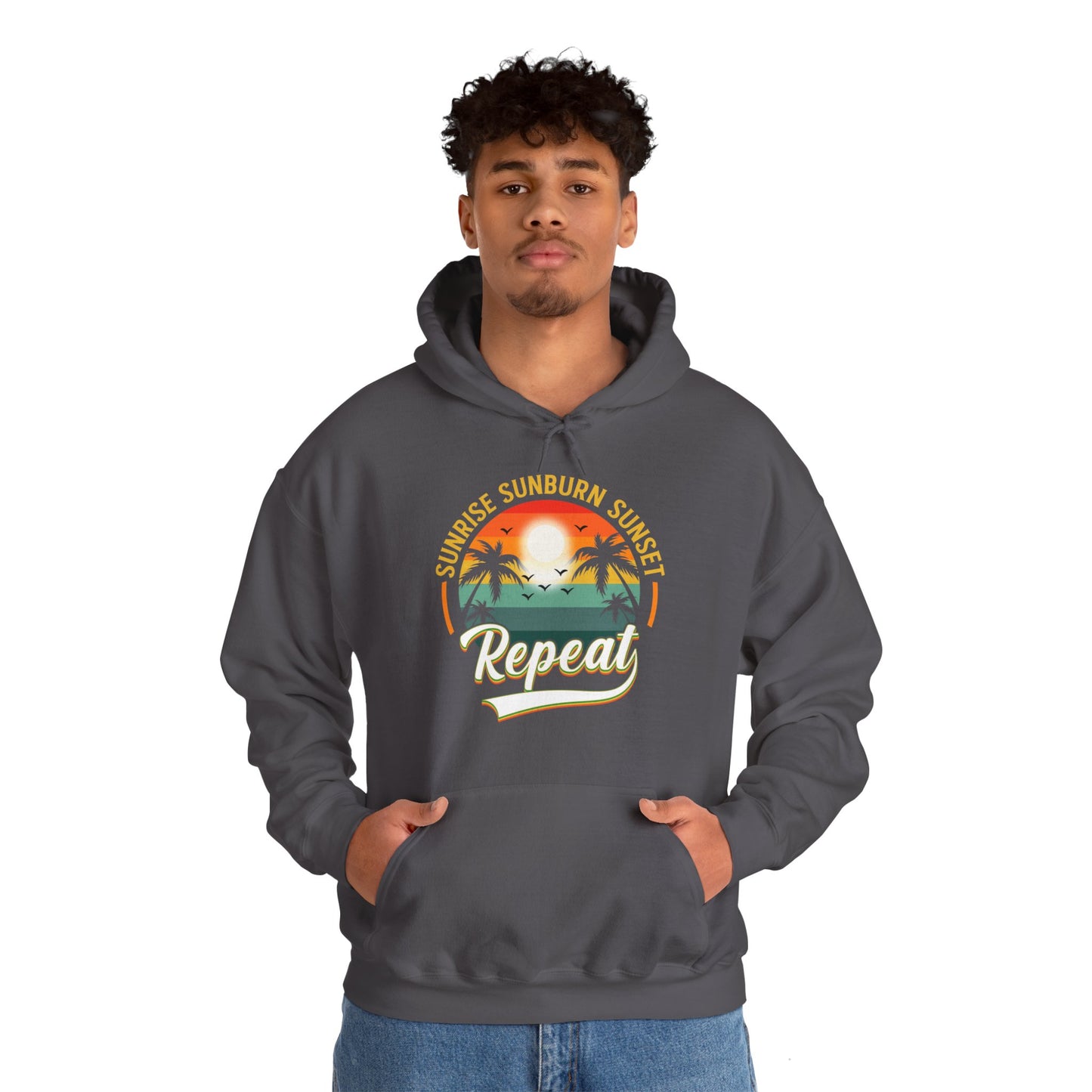 Sunrise sunburn sunset repeat vintage Hoodie